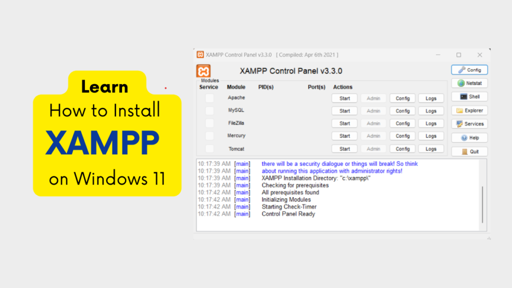 How to Install XAMPP on Windows 11